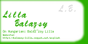 lilla balazsy business card